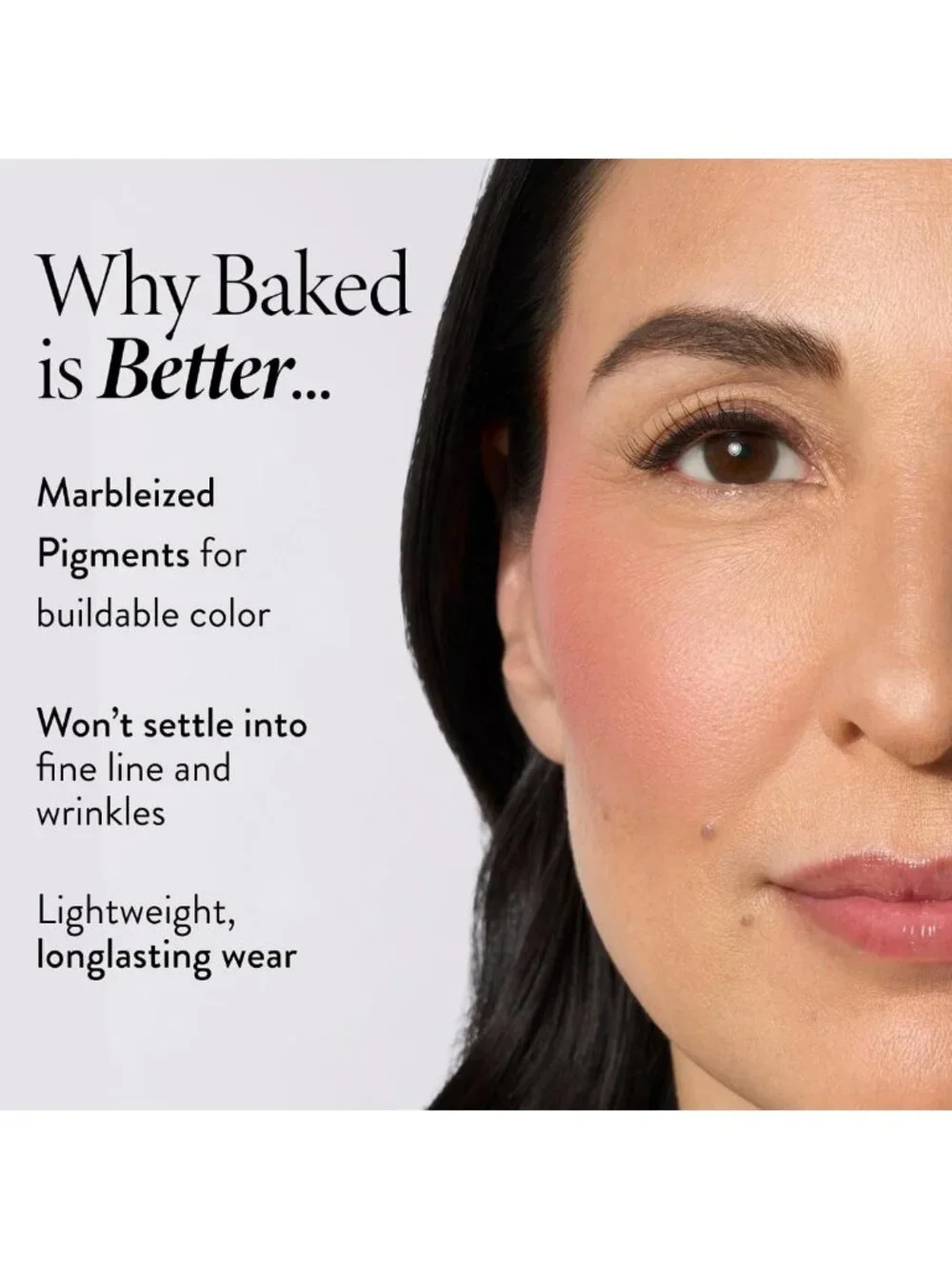 Baked Blush for Mature Skin - Buildable Natural Finish, Longlasting, No Fine